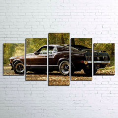 1970 Ford Mustang Car Wall Art Decor Canvas Printing