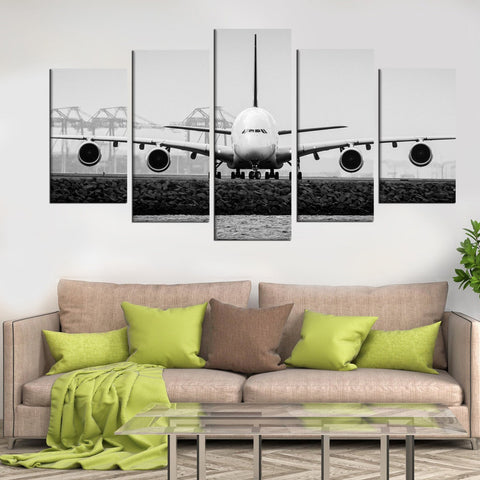 A380 Jet Airliner Aircraft Wall Art Decor Canvas Printing