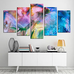 Abstract Bright Rainbow Wall Art Decor Canvas Printing