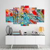 Image of Abstract Expressionism Watercolor Wall Art Decor Canvas Printing