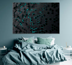 Abstract Hexagonal Technology Wall Art Canvas Printing Decor-1Panel