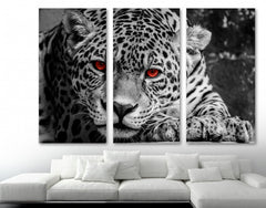 Abstract Leopard Red Eyes Wall Art Decor Canvas Printing