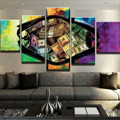 Abstract Money Bag Wall Art Decor Canvas Printing