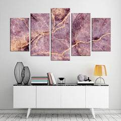 Abstract Pink Marble Stone Texture Wall Art Decor Canvas Printing
