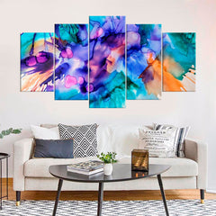 Abstract Purple Expressionism Wall Art Decor Canvas Printing
