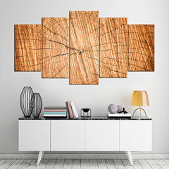 Abstract Tree Rings Wood Structures Wall Art Decor Canvas Printing