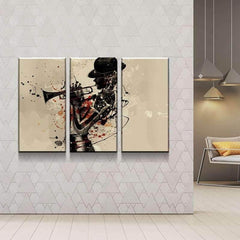 Abstract Trumpet Jazz Music Wall Art Decor Canvas Printing