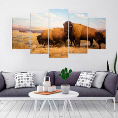 American Bison Yellowstone National Park Wall Art Decor Canvas Printing