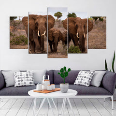 Animals Еlephant Wildlife Wall Art Decor Canvas Printing