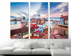 Annapolis, Maryland Blue Sky Wall Art Decor Canvas Printing