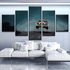 Audi Car Jumping Racing Wall Art Decor Canvas Printing