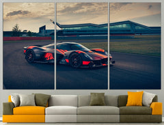 Black Aston Martin Sports Car Wall Art Decor Canvas Printing