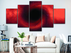 Black Hole Red Universe Wall Art Decor Canvas Printing