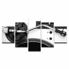 Black and White Music Turntable Wall Art Decor Canvas Printing