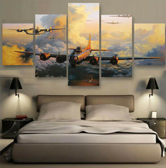 Boeing B-17 Flying Fortress Wall Art Decor Canvas Printing