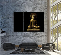 Buddha Meditation Wall Art Decor Canvas Printing-3Panels