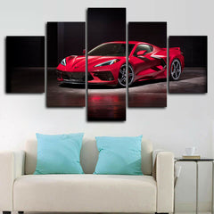 Chevy Corvette Stingray C8 2020 Wall Art Decor Canvas Printing
