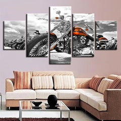 Classic Motorcycle Wall Art Decor Canvas Printing