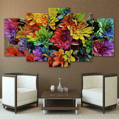 Colorful Abstract Flowers Wall Art Decor Canvas Printing