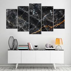 Dark Gray Marble Abstract Fine Art Wall Art Decor Canvas Printing