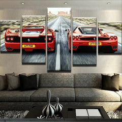 Ferrari Red Exotic Sports Car Wall Art Decor Canvas Printing