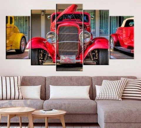 Ford Retro Garage Automotive Wall Art Decor Canvas Printing