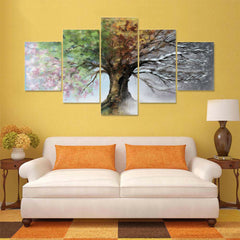 Four Seasons Tree Wall Art Decor Canvas Printing