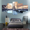 Image of France Paris Romantic Eiffel Tower Wall Art Decor Canvas Printing
