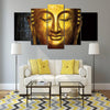 Image of Golden Buddha Face Wall Art Decor Canvas Printing