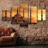 Image of Golden Mosque Peaceful Wall Art Decor Canvas Printing