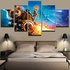 Guardians Of The Galaxy 2 Rocket Groot Wall Art Decor Canvas Printing