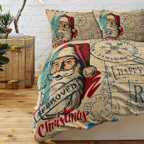 Christmas Philatelic Pattern Bedding Cover Set