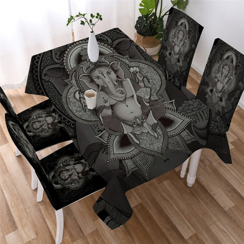 Mandala by Brizbazaar Mysterious Universe Gemstone Waterproof Rectangular Dinner Tablecloth