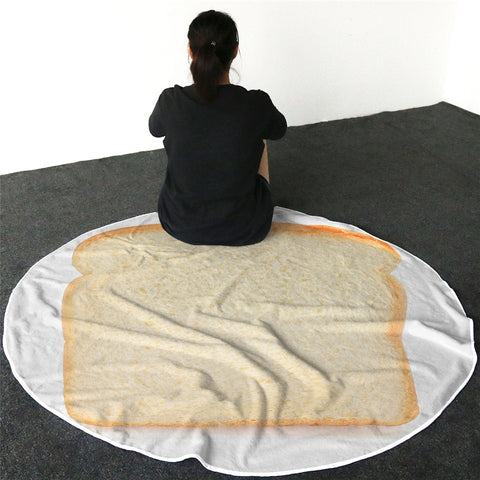Burrito Tortilla Pizza Blanket Soft Round Blanket for Bed Warm Fleece Sofa