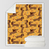 Image of Dachshund Lover Sherpa Fleece Blanket Cartoon Plush Throw for Kid Adult Thin Quilt