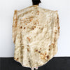 Image of Burrito Tortilla Pizza Blanket Soft Round Blanket for Bed Warm Fleece Sofa