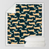 Image of Dachshund Lover Sherpa Fleece Blanket Cartoon Plush Throw for Kid Adult Thin Quilt