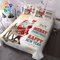 Merry Christmas Santa Claus Bedding Cover Set
