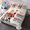 Image of Merry Christmas Santa Claus Bedding Cover Set