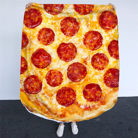 Burrito Tortilla Pizza Blanket Soft Round Blanket for Bed Warm Fleece Sofa