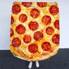 Image of Burrito Tortilla Pizza Blanket Soft Round Blanket for Bed Warm Fleece Sofa