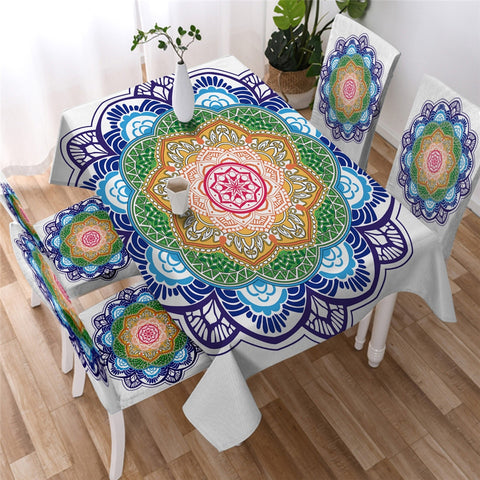 Mandala Bohemian Decoration Waterproof Rectangular Dinner Tablecloth
