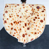 Image of Burrito Tortilla Pizza Blanket Soft Round Blanket for Bed Warm Fleece Sofa