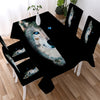 Image of Tribal Wolf Dreamcatcher Waterproof Rectangular Dinner Tablecloth
