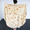 Image of Burrito Tortilla Pizza Blanket Soft Round Blanket for Bed Warm Fleece Sofa