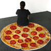 Image of Burrito Tortilla Pizza Blanket Soft Round Blanket for Bed Warm Fleece Sofa