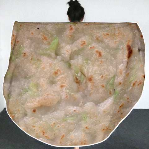 Burrito Tortilla Pizza Blanket Soft Round Blanket for Bed Warm Fleece Sofa