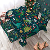 Image of Christmas Tree With Dinosaur Waterproof Rectangular Dinner TableCloth