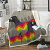 Image of Dachshund Lover Sherpa Fleece Blanket Cartoon Plush Throw for Kid Adult Thin Quilt