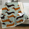 Image of Dachshund Lover Sherpa Fleece Blanket Cartoon Plush Throw for Kid Adult Thin Quilt